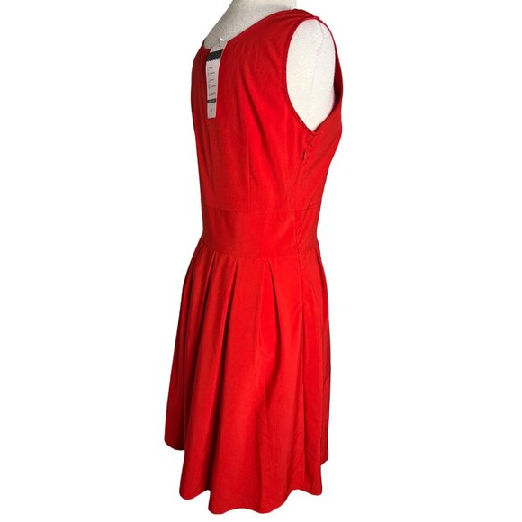 NWT Favo look dress XL Pleated Lightweight Y2K Classic Red Comfortable - Picture 5 of 13